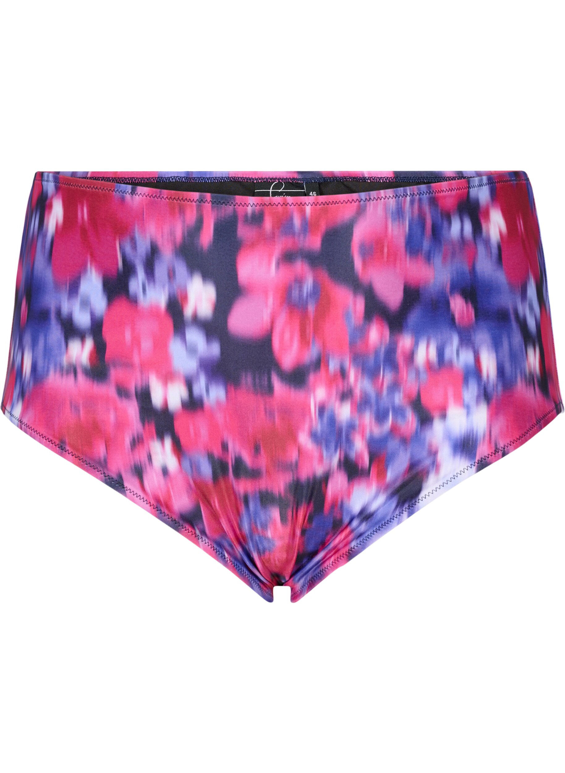 Bikini underdel med print og høj talje