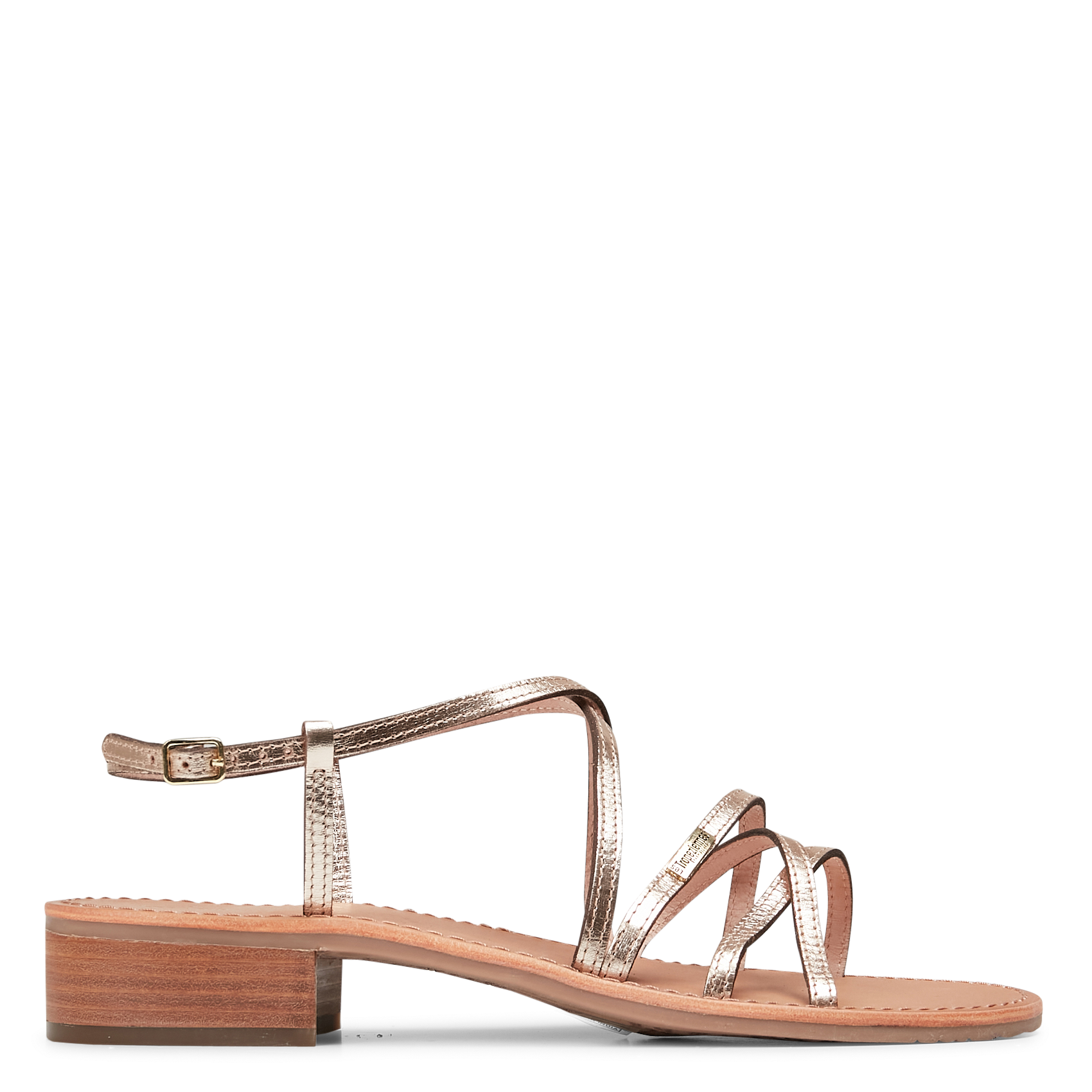 HARRYNA - Sandales à talons en cuir | Doré