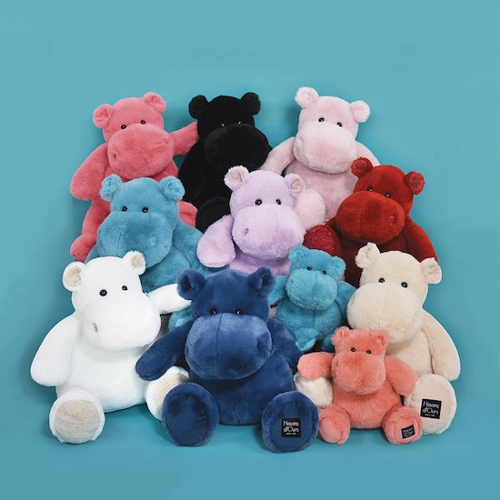 Peluche Hippopotame   Rose poudré        40 cm   de               Histoire d'ours