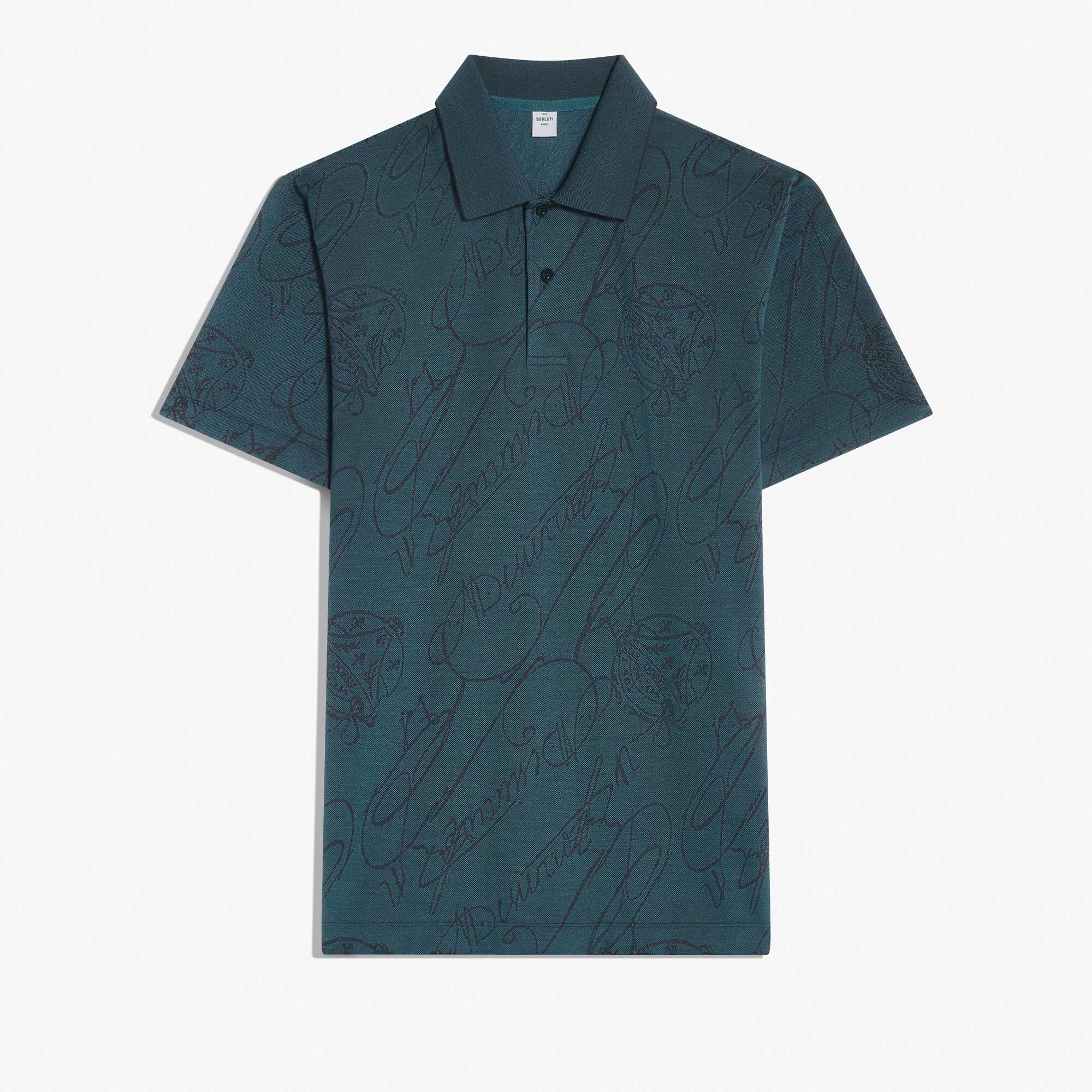 Polo Pique Changeant Avec Scritto Arabesque