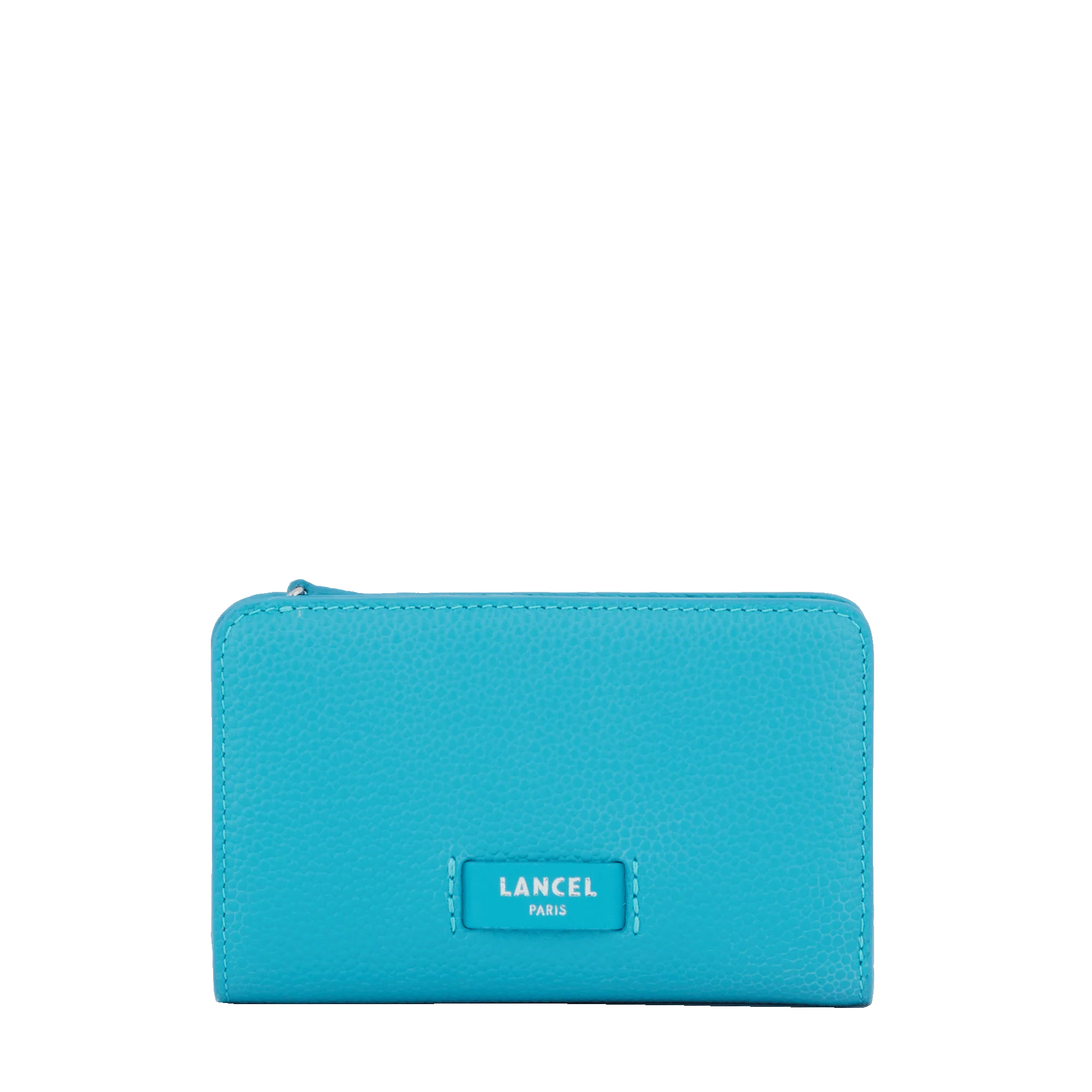 Portefeuille rectangulaire compact zippé Ninon de Lancel-Bleu ocean