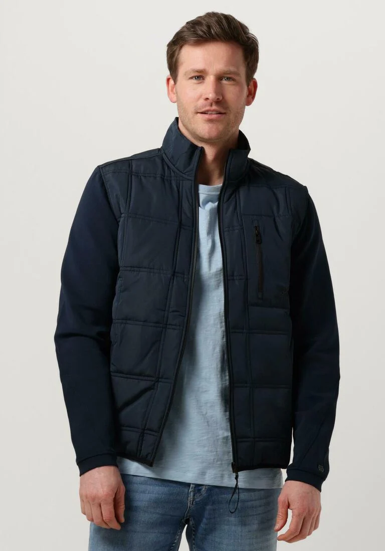 CAST IRON donkerblauwe cast iron jack bomber jacket cotton polar fleece
