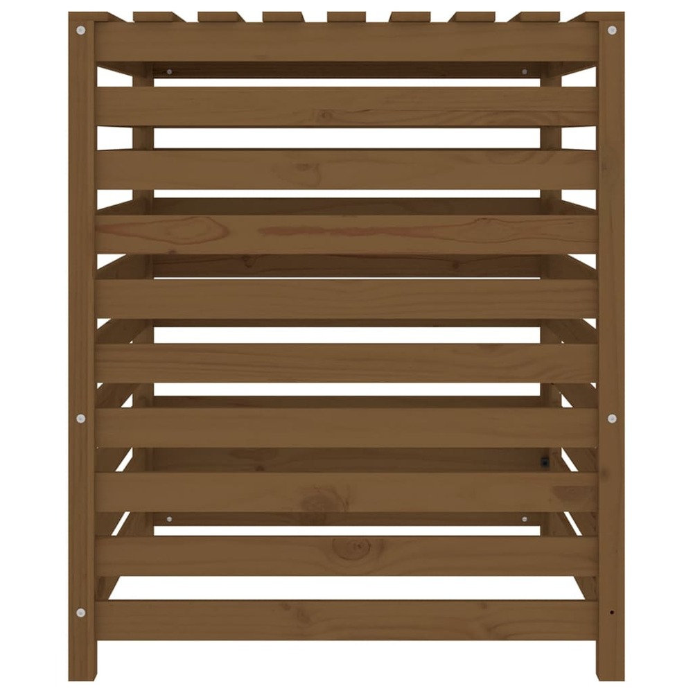 Composteur marron miel 82,5x82,5x99,5 cm bois massif de pin