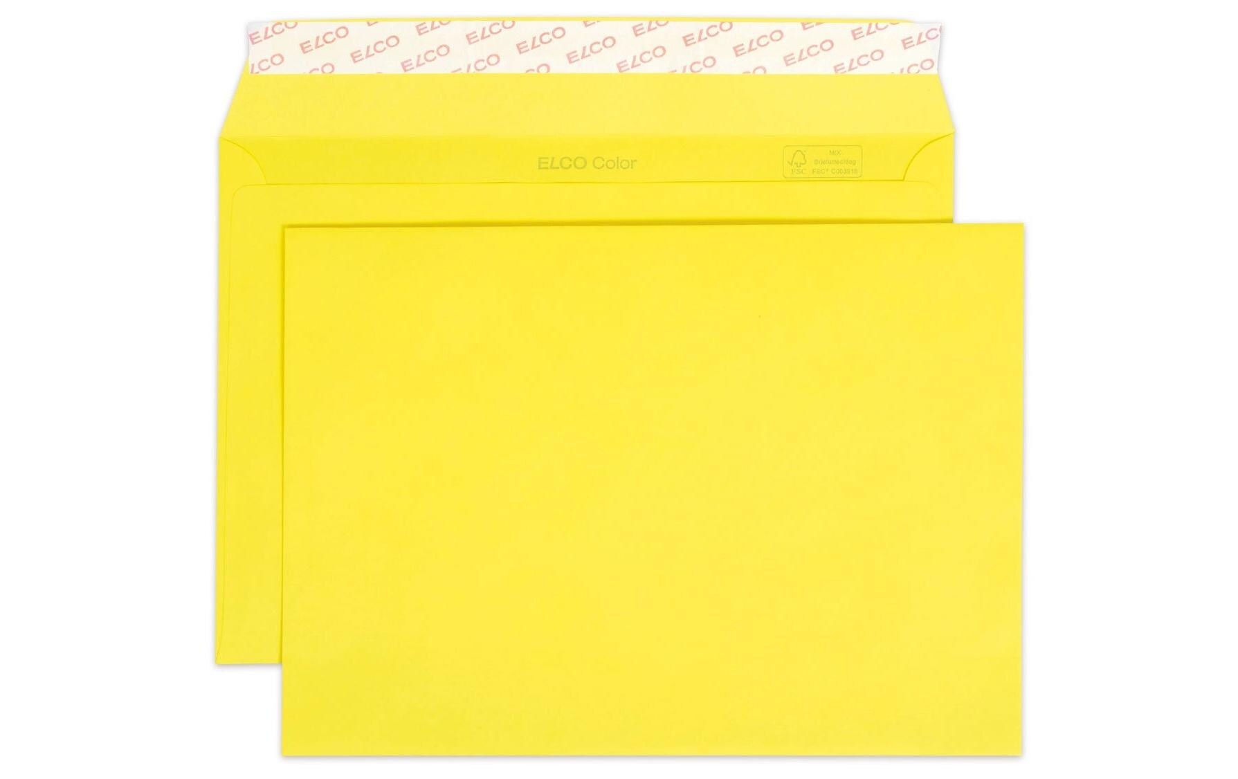 Couvert Color C5, Keine Fenster, 25 Stück, GelbFarbige Briefumschläge von Elco