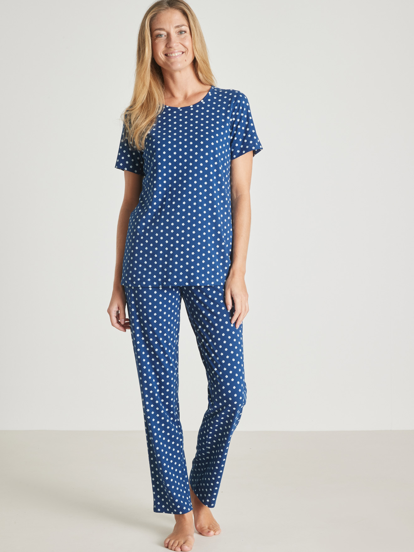 Pantalon de pyjama en maille pur coton
