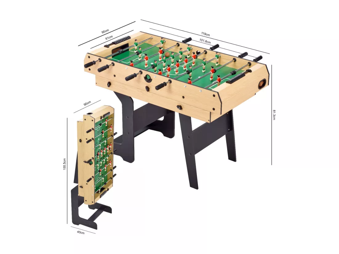Table multi jeux pliable 16 en 1 pour ado - Baby-foot, ping pong, billard, bowling, palets,...