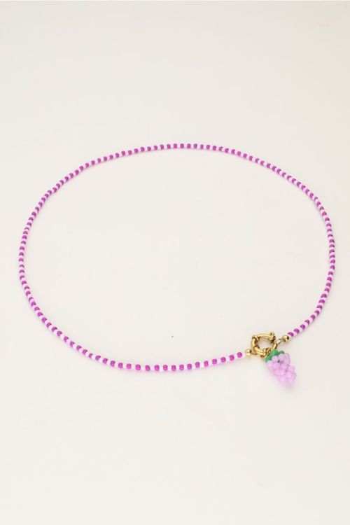 Ketting met paarse druiventros