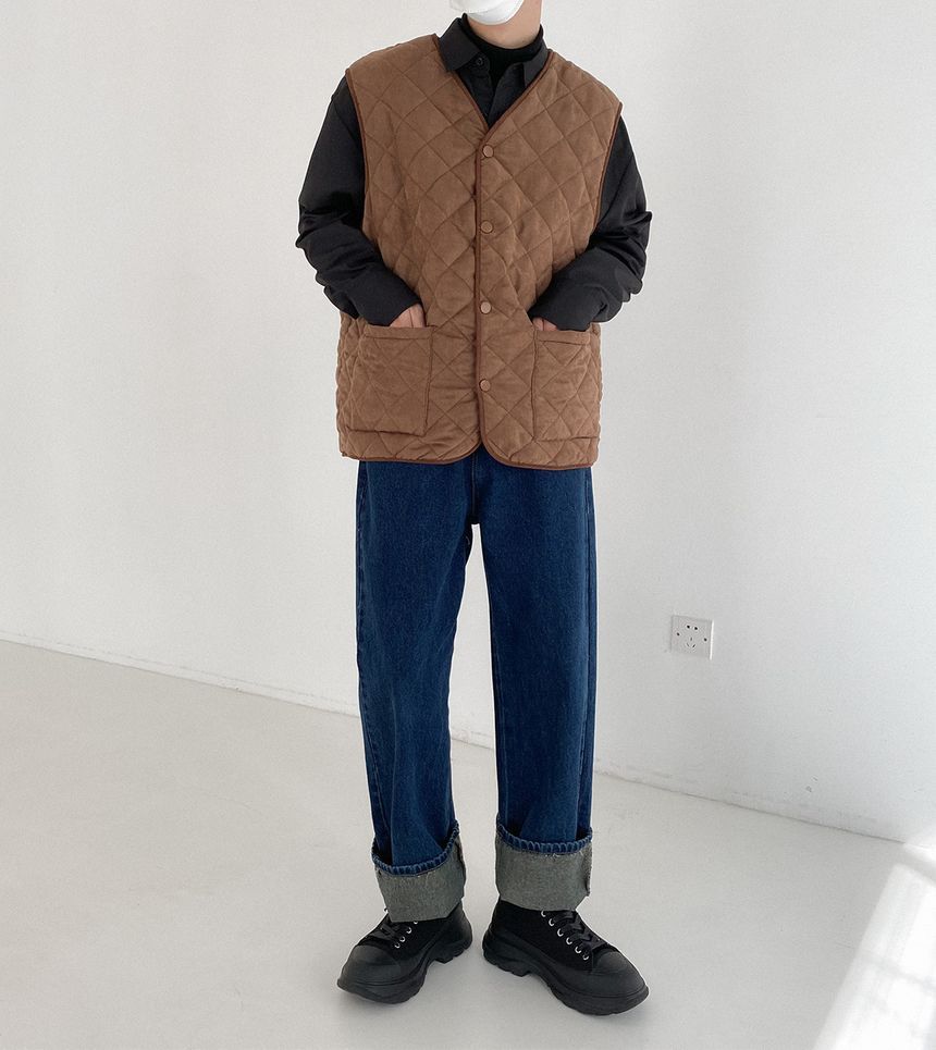 DAZO Studios - Gewatteerd vest met knoopjes