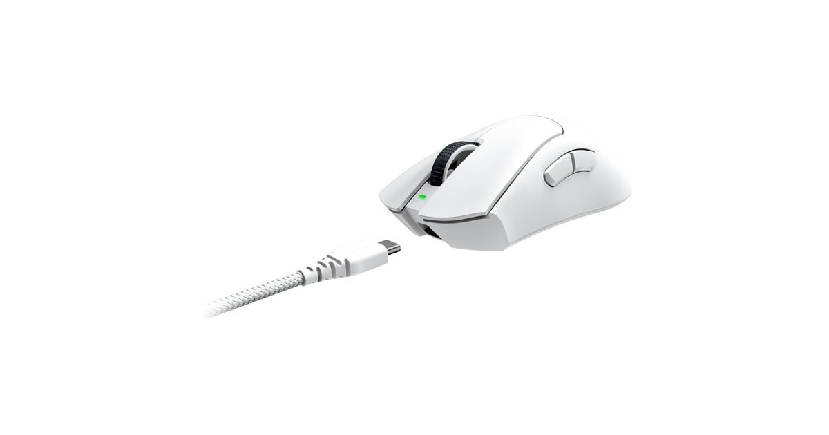 RazerDeathAdder V3 Pro gaming muis  (Wit, 30.000 dpi)
