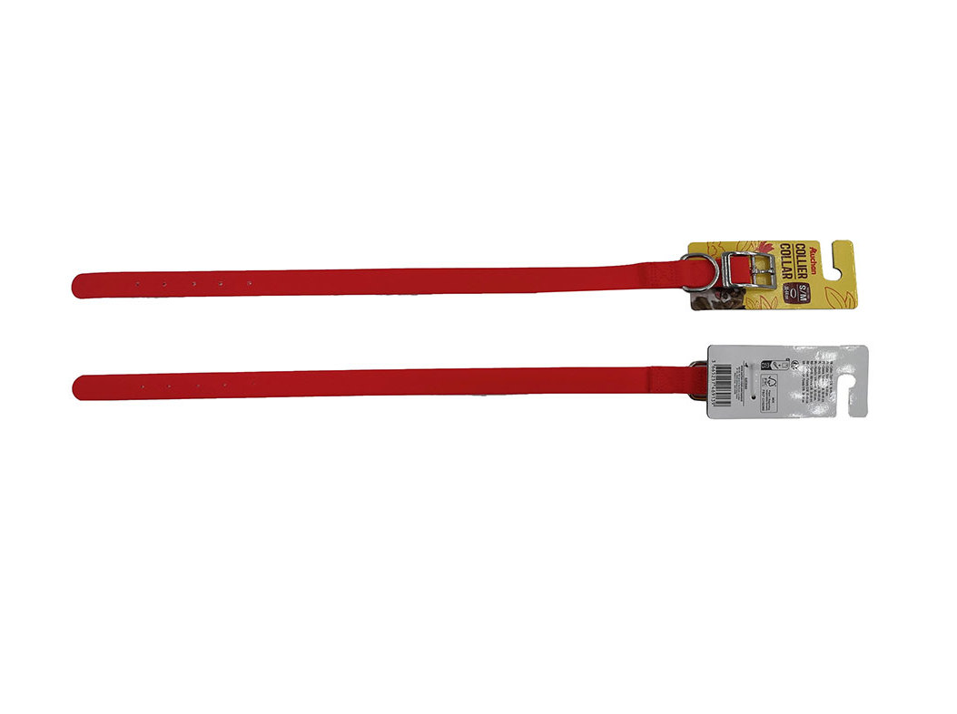 COLEIRA PVC AUCHAN VERMELHA 2CMX36-44CM