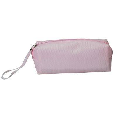 Trousse rectangulaire School Eva Mesh - 1 compartiment - rose - Carpentras