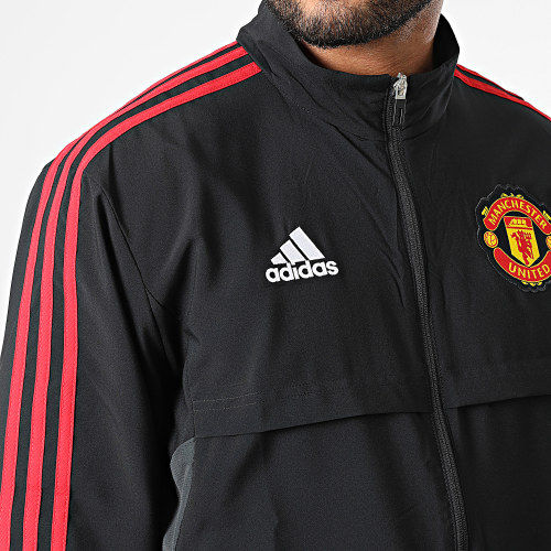 Veste Zippée A Bandes Manchester United FC H64037 Noir