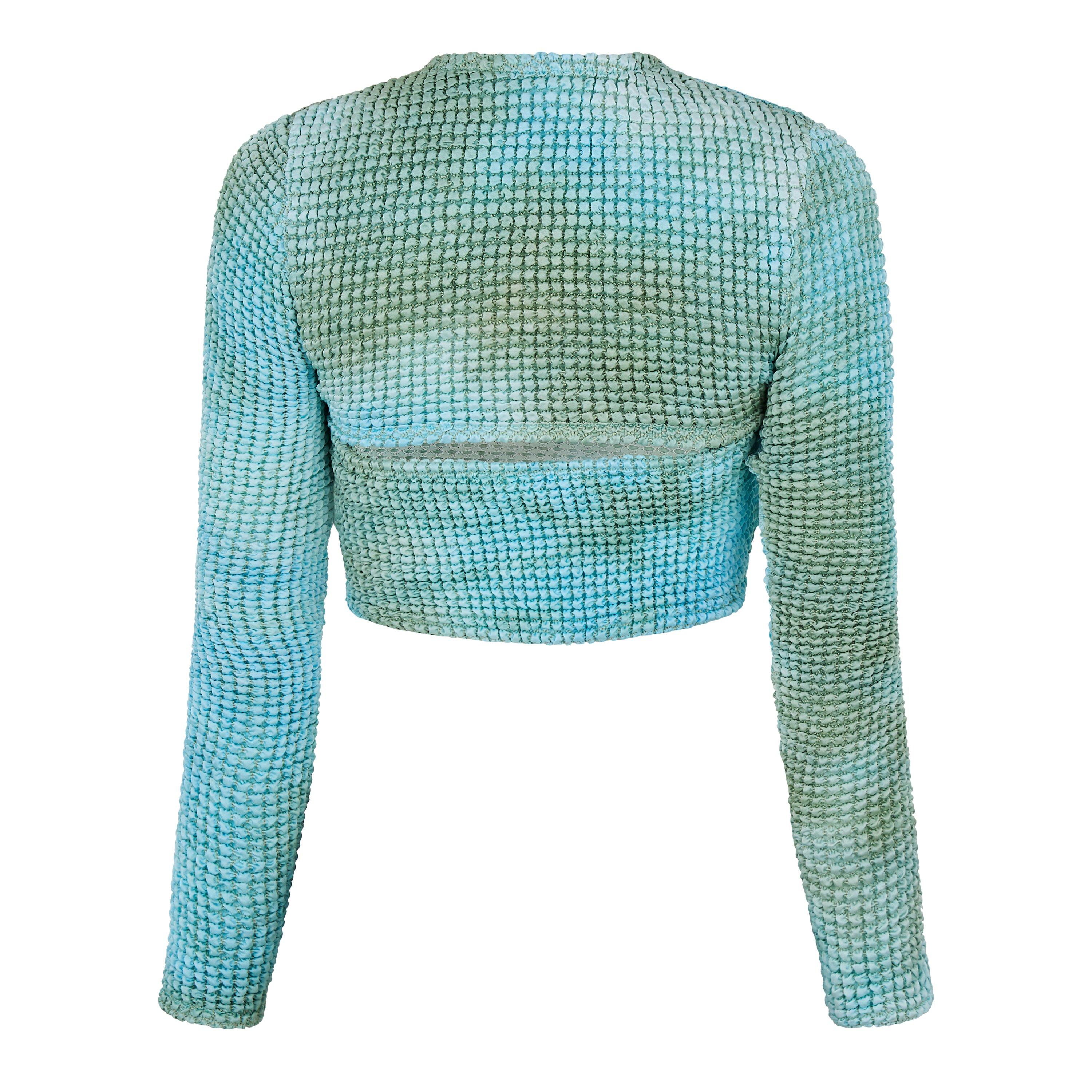 Off White Tie Die Cut Out Top
