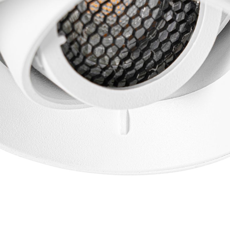 Moderne inbouwspot wit GU10 rond trimless - Oneon Honey