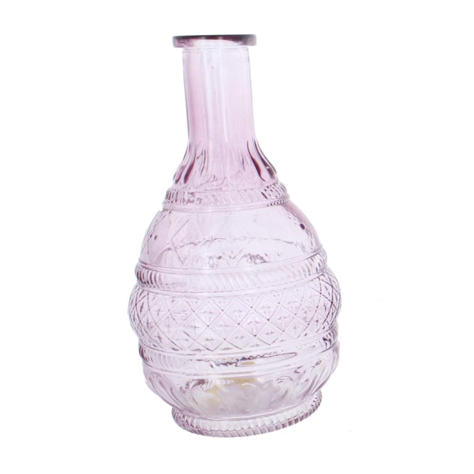 Vase pink bauchig - aus Glas - ca. 11 x 22 cm