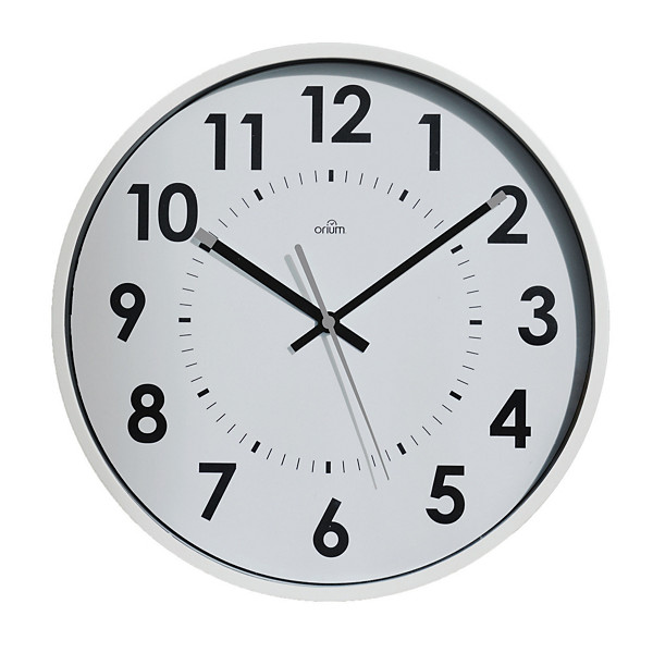 Horloge silencieuse Abylis Ø 30 cm coloris blanc