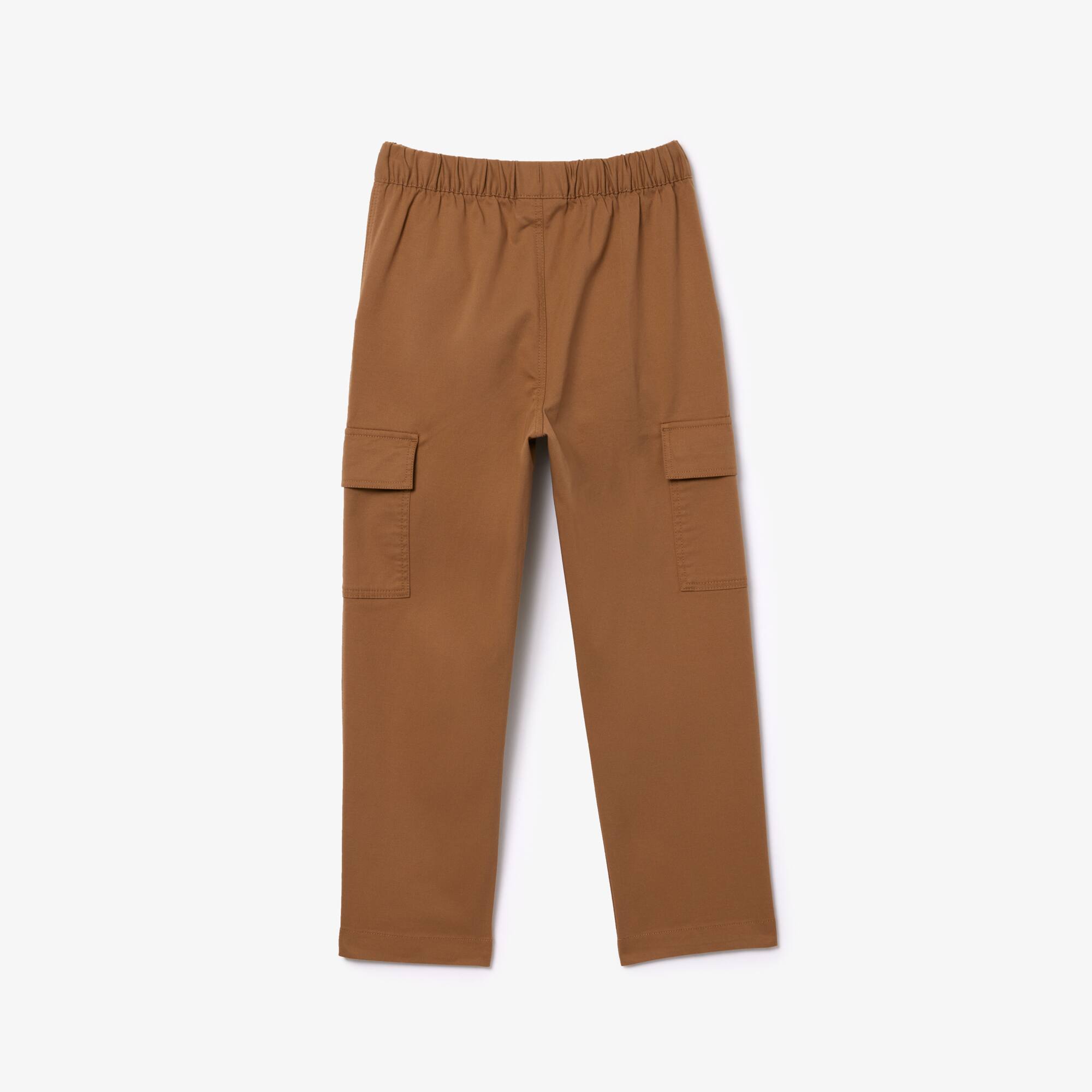 Leichte Cargohose aus Gabardine Hosen - Braun - Lacoste - Jungen