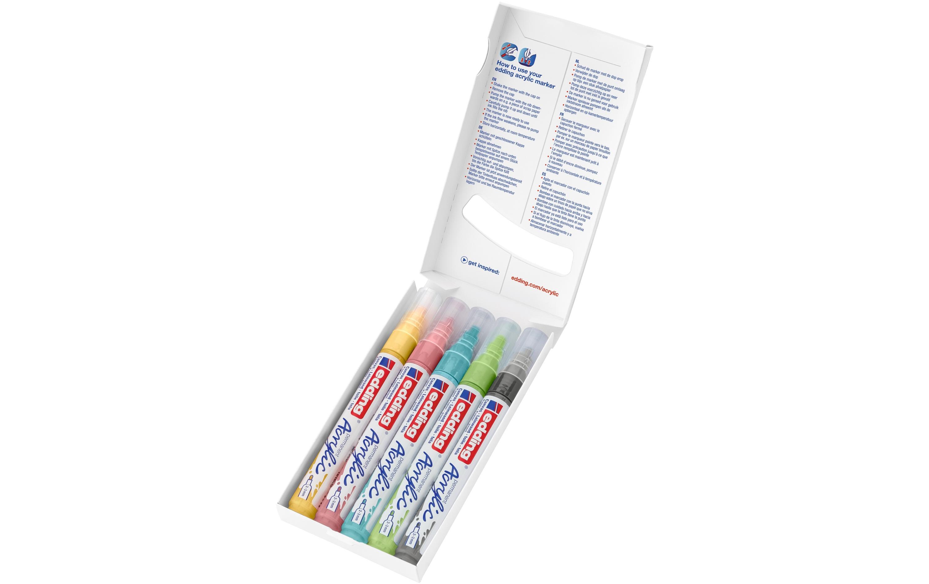 Acrylmarker 5100 Pastell, 5 StückSchnelltrocknende Acrylstifte