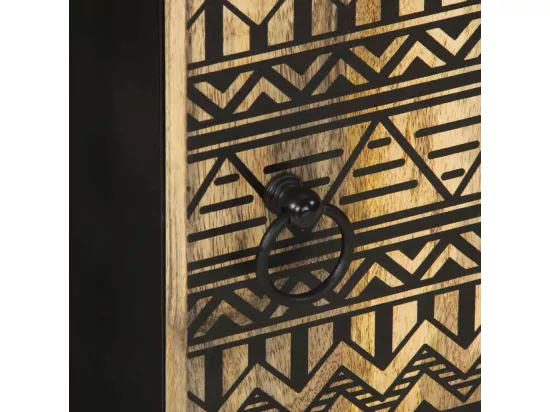 Armoire de salle de bain suspendue bois massif manguier