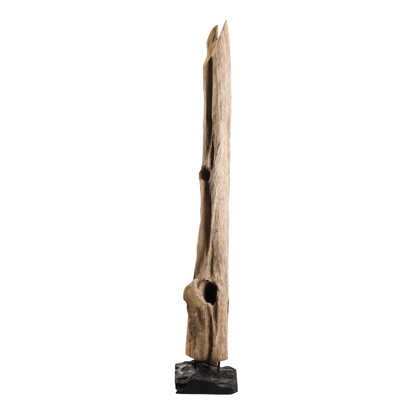 Macabane Sculpture branche L Clara teck - 28x26x150 cm