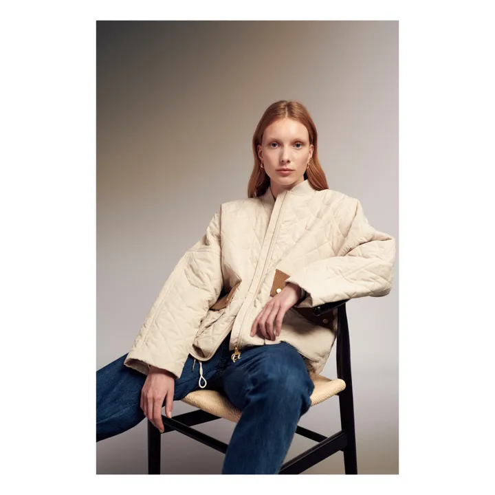 Barbour Blouson Matelassé Bowhill | Ecru