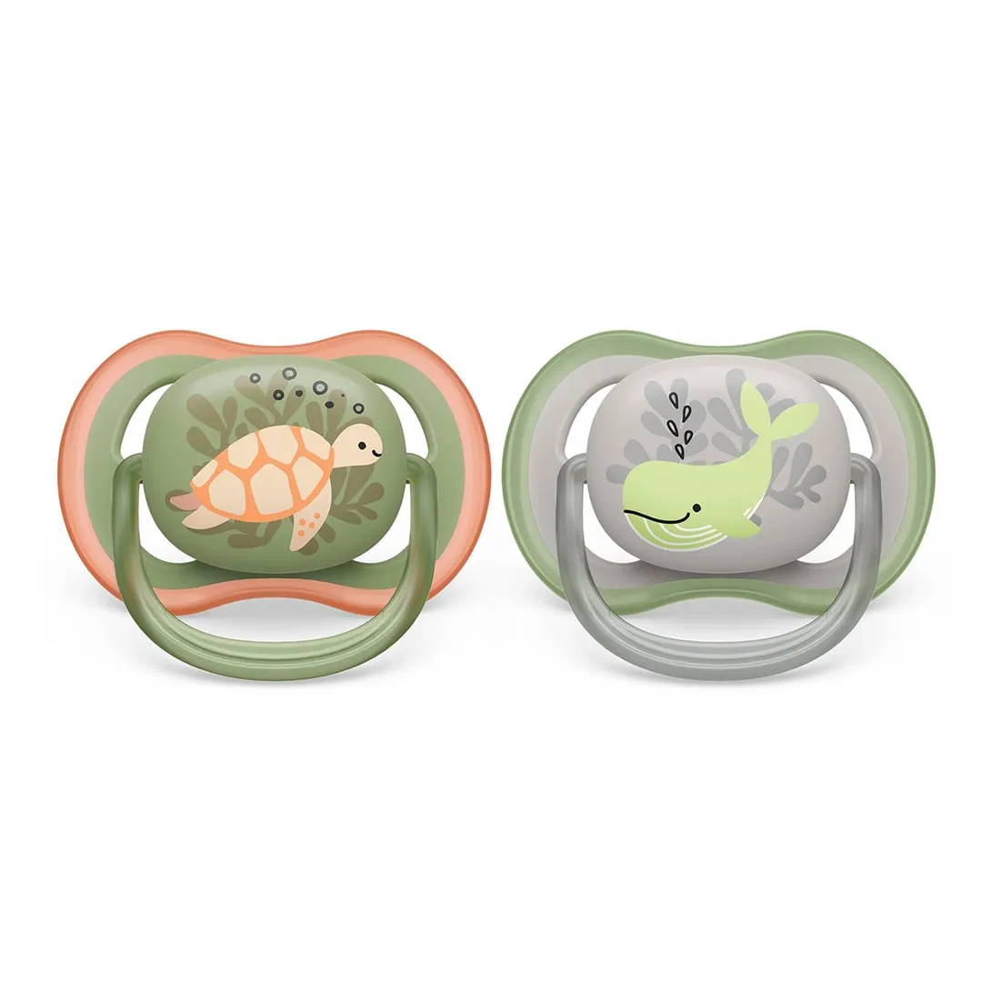 Philips Avent Suce Ultra Air 6-18 mois Tortue Orange  Baleine Verte (2)