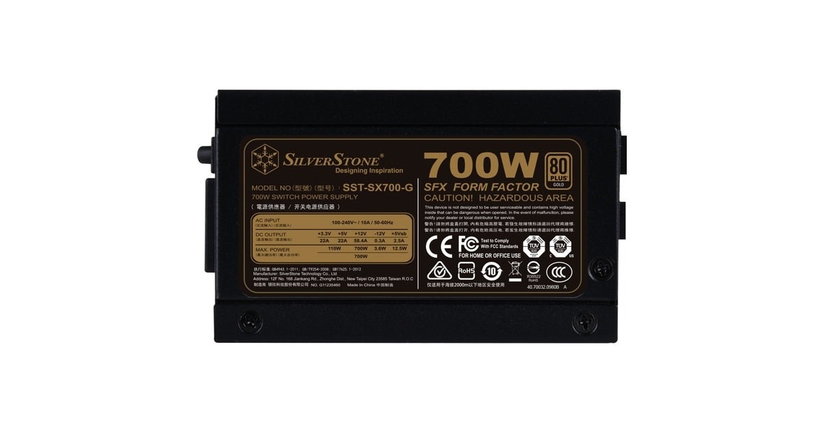 SilverStoneSX700-G V1.1-GM modulaire 700 watt voeding   (4x PCIe)