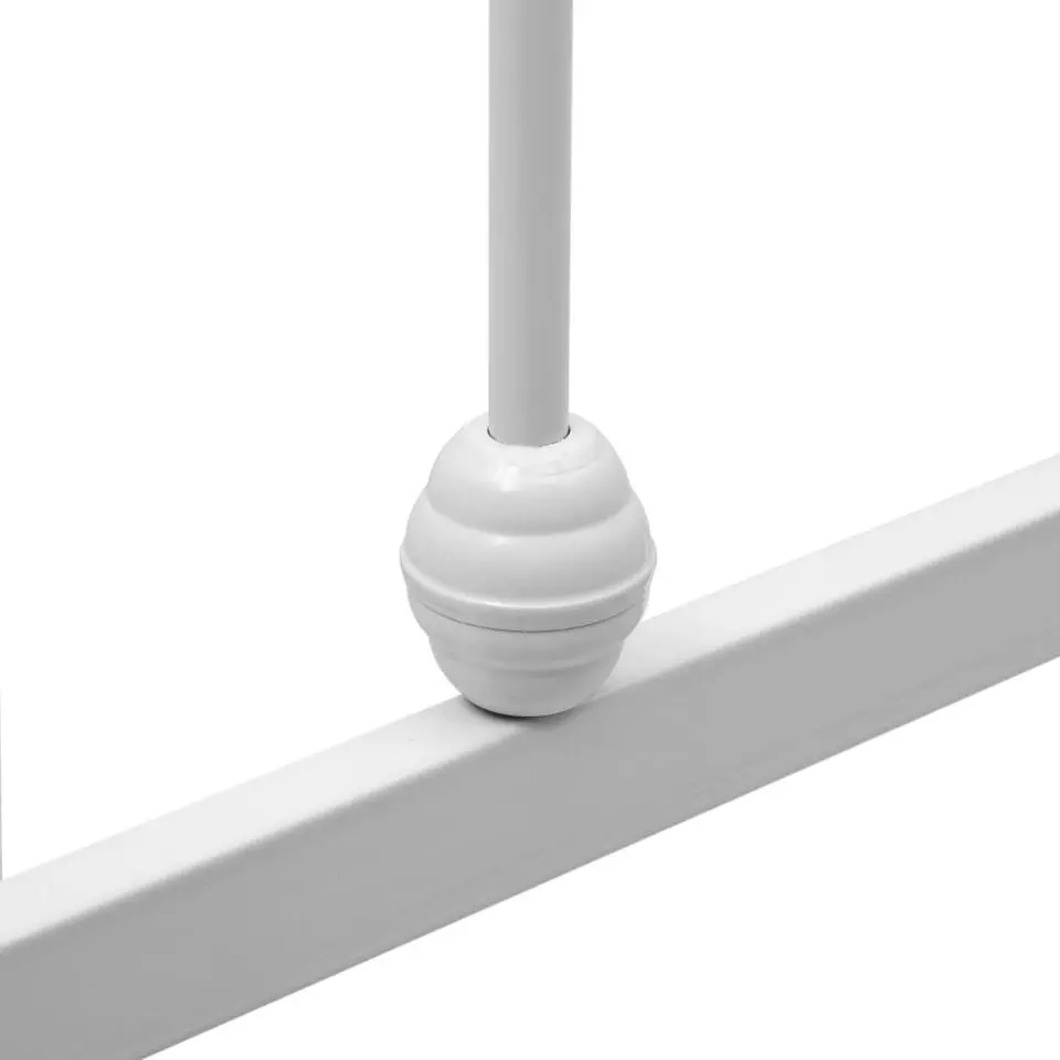 vidaXL - Bed frame - Wit - Metaal - 140 x 200 cm