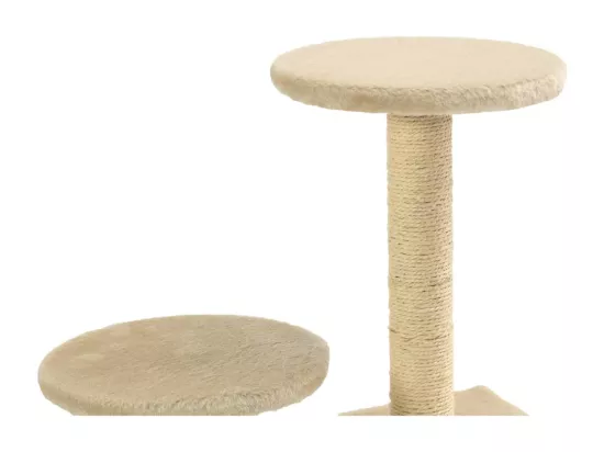 Arbre à chat avec griffoir en sisal 60 cm Beige