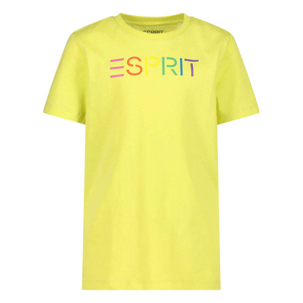 ESPRIT T-shirt met logo geel
