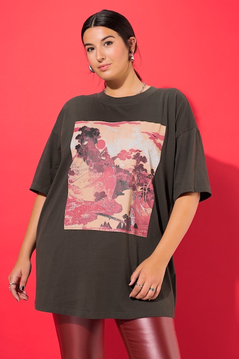 T-Shirt, oversized, Asia-Motiv