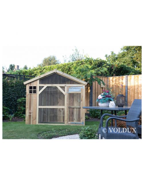 Voldux Volière S2 Links - Vogelverblijven - 215x70x185 cm Naturel