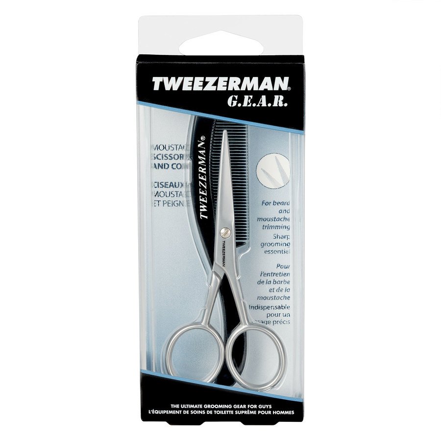 Tweezerman Gear Moustache Scissors And Comb