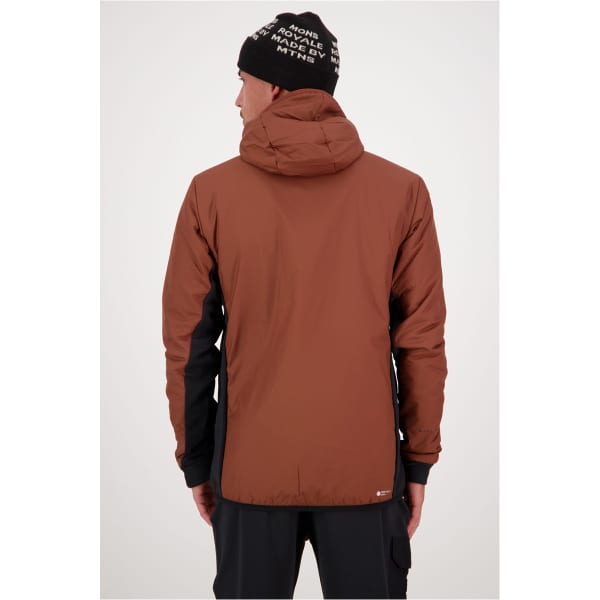 Doudoune ski MONS ROYALE MONS ROYAL MENS ARETE WOOL INSULATION HOOD- DARK COPPER / BLACK