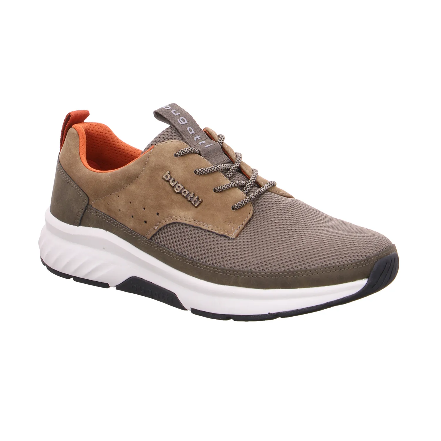BUGATTI SHOES Halbschuhe Sneaker Stoff Braun Textil