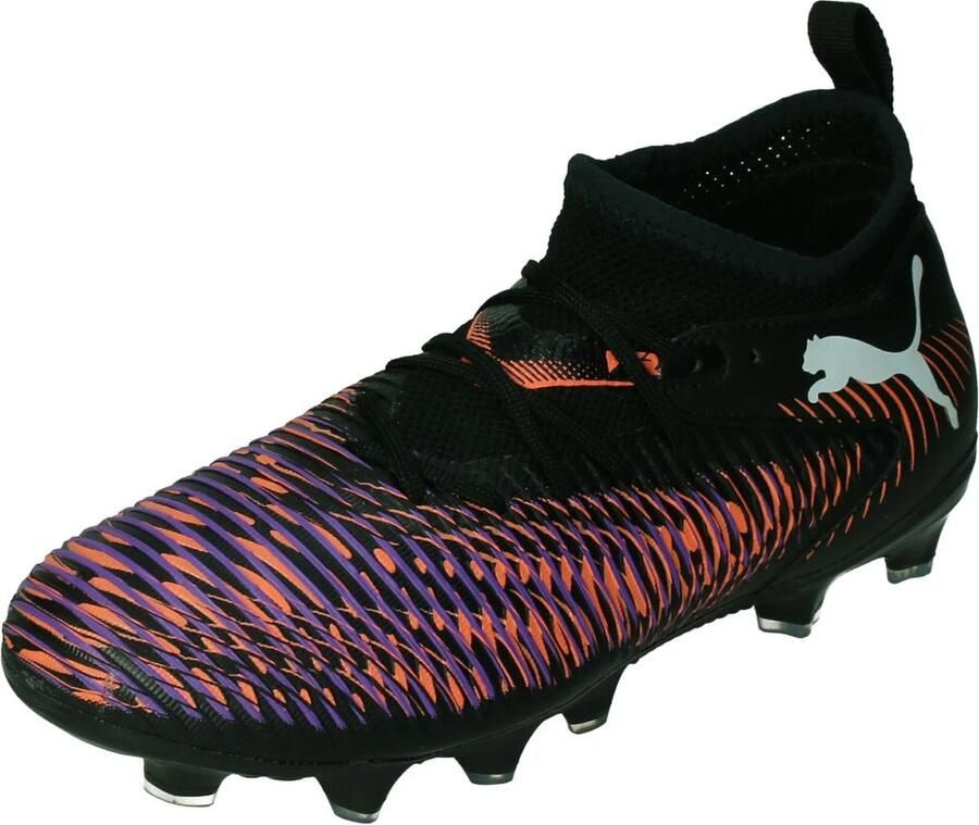 PUMA Future 8 Match Gras Kunstgras Voetbalschoenen (MG) Kids Zwart Paars Rood