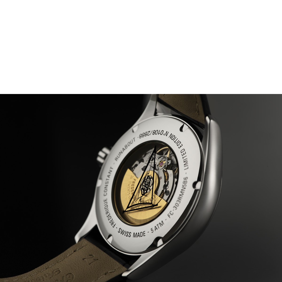 Montre Frederique Constant homme acier cuir
