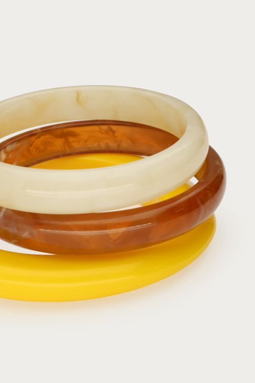 Gele resin bangle set