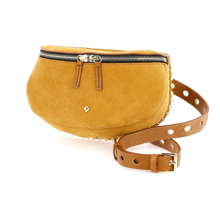 herbert frère soeur Sac Banane La Lili Rock Velours | Ocre