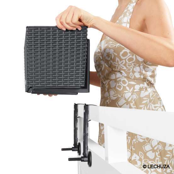 Supports pour balconnière x2 en polypropylène, noir