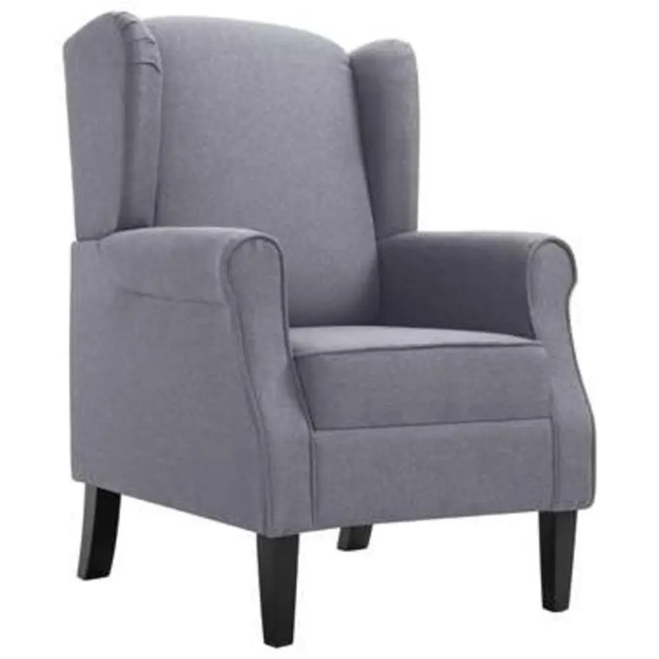 VIDAXL Fauteuil stof donkergrijs