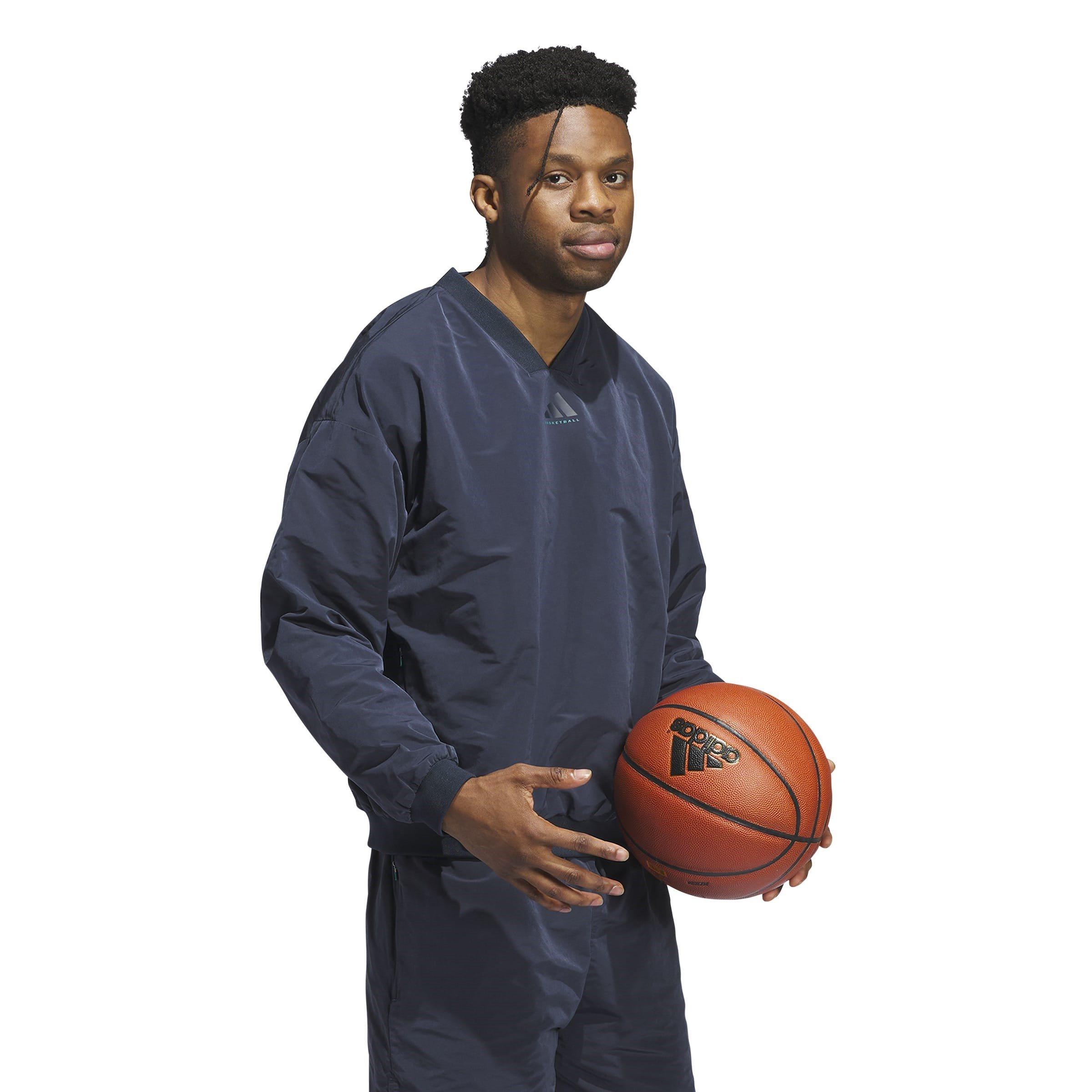 adidas Basketball Woven Crewneck Sweatshirt Mens