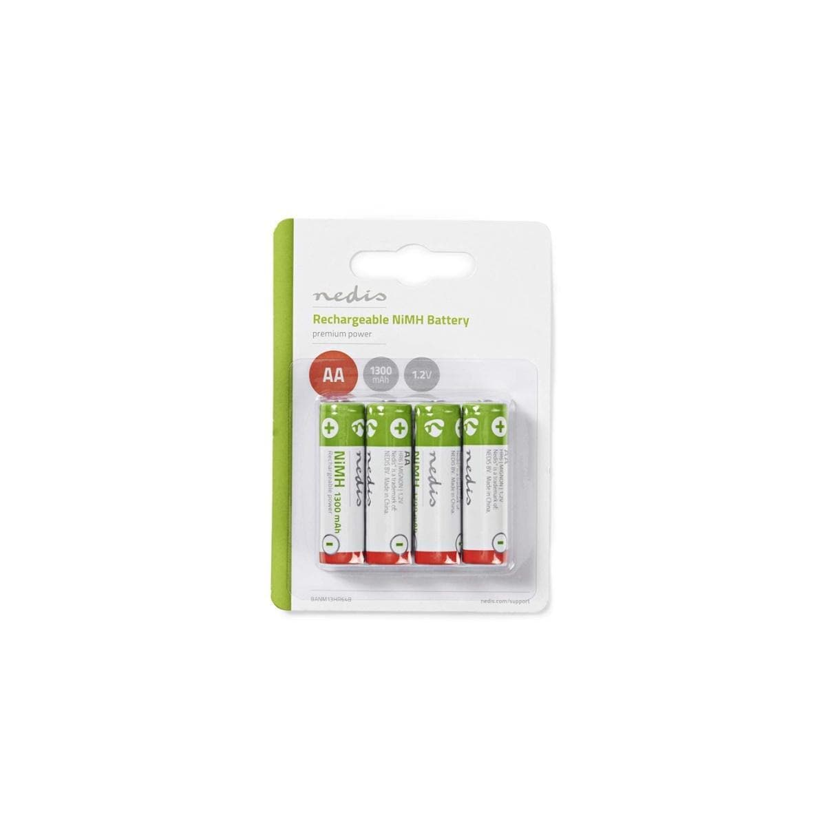 Nedis Oppladbare Ni-MH batteri AA | 1.2 V DC | 1300 mAh | 4-Blister