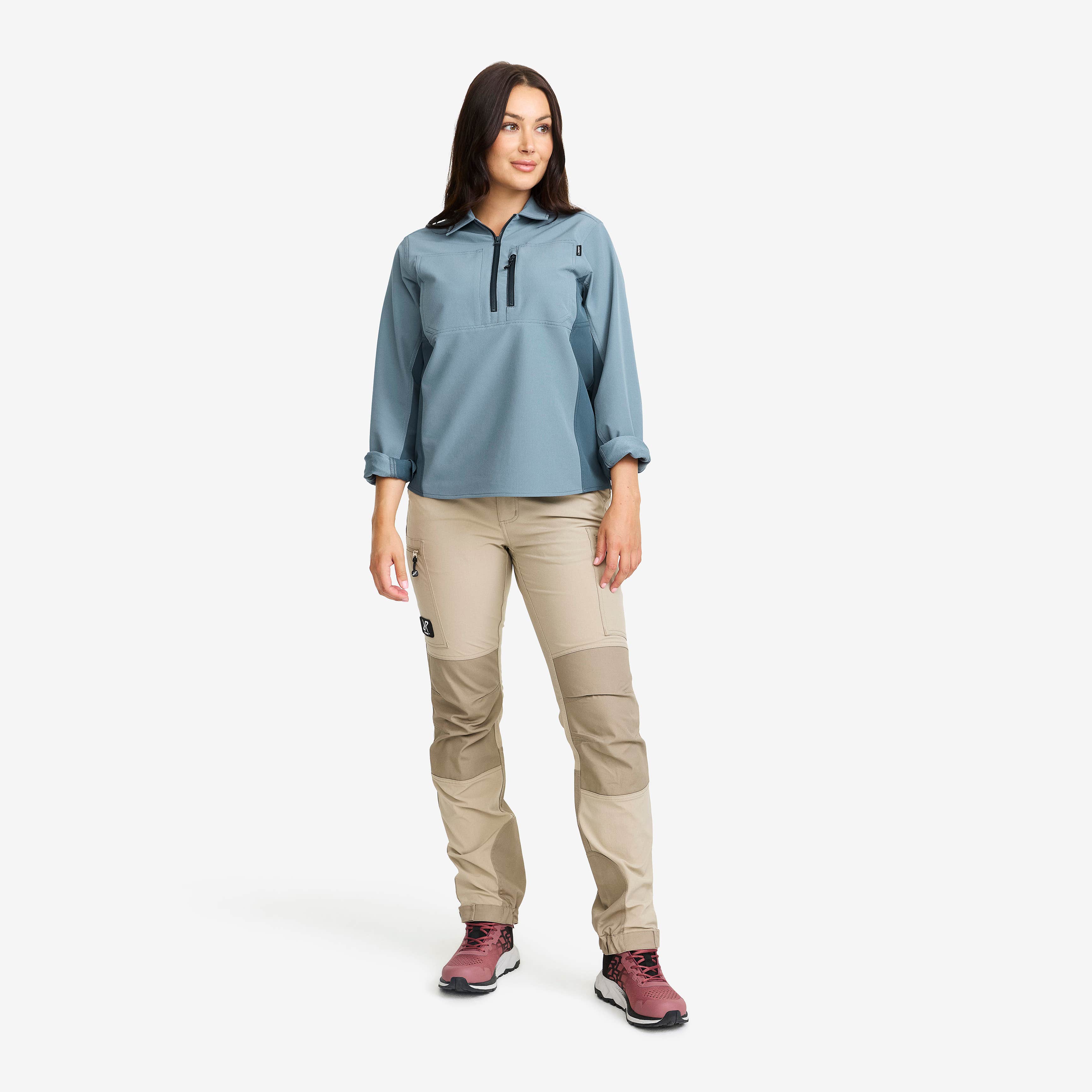Ridge Half-zip Stretch Shirt Dame Orion Blue/Blue Mirage