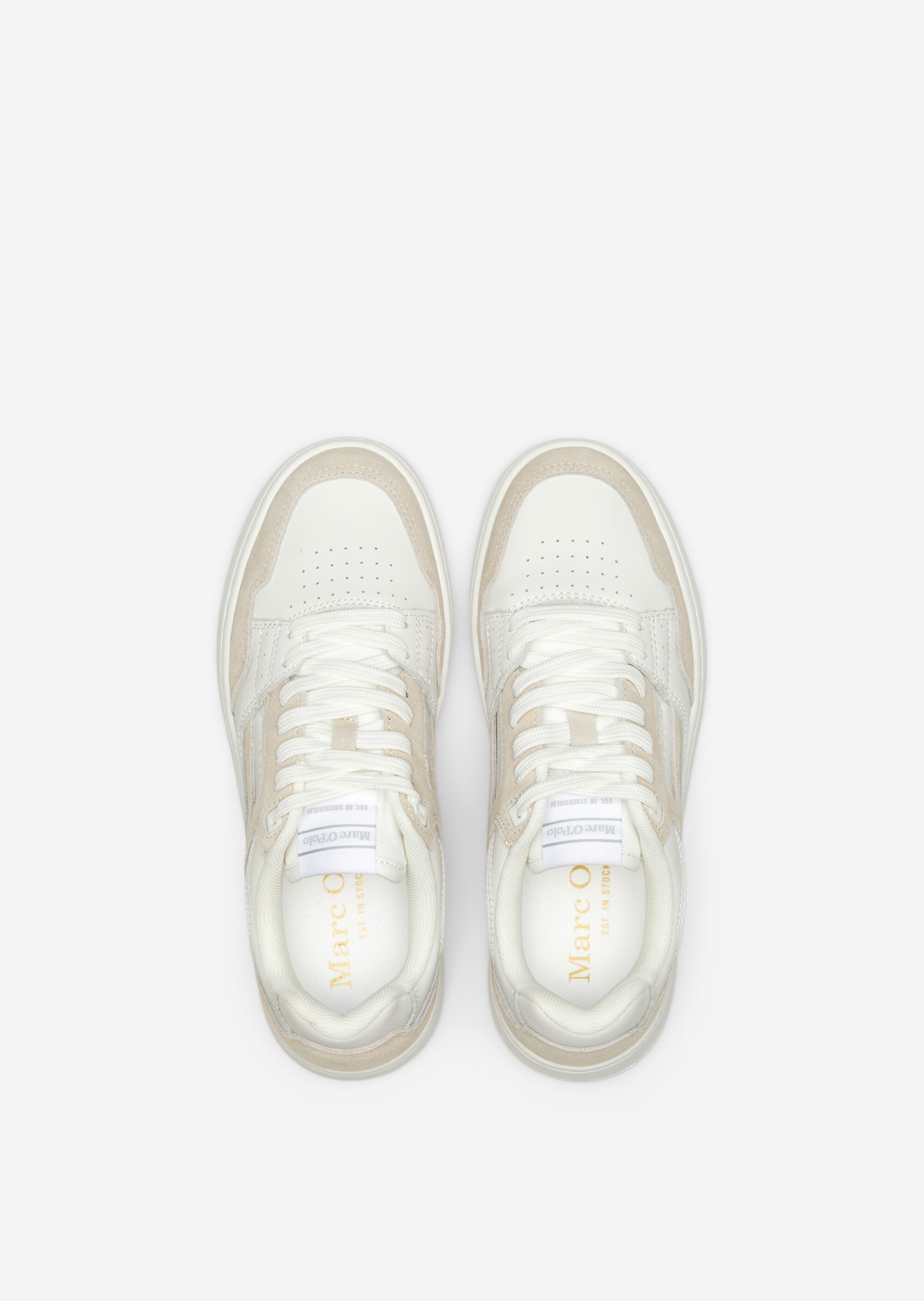 Sneaker aus Rindleder-Mix