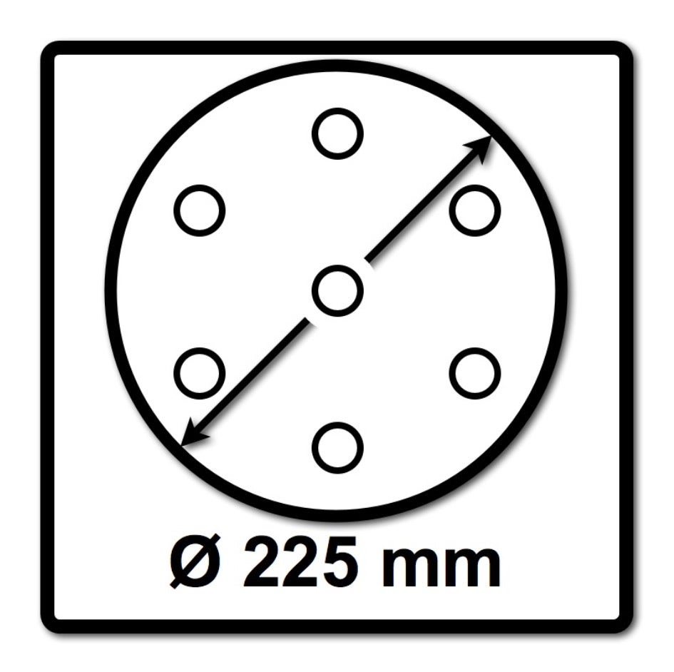 Festool STF D225/128 Schuurschijf Granat P240 225 mm 25 stuks (205663) voor PLANEX Langnek Schuurmachine