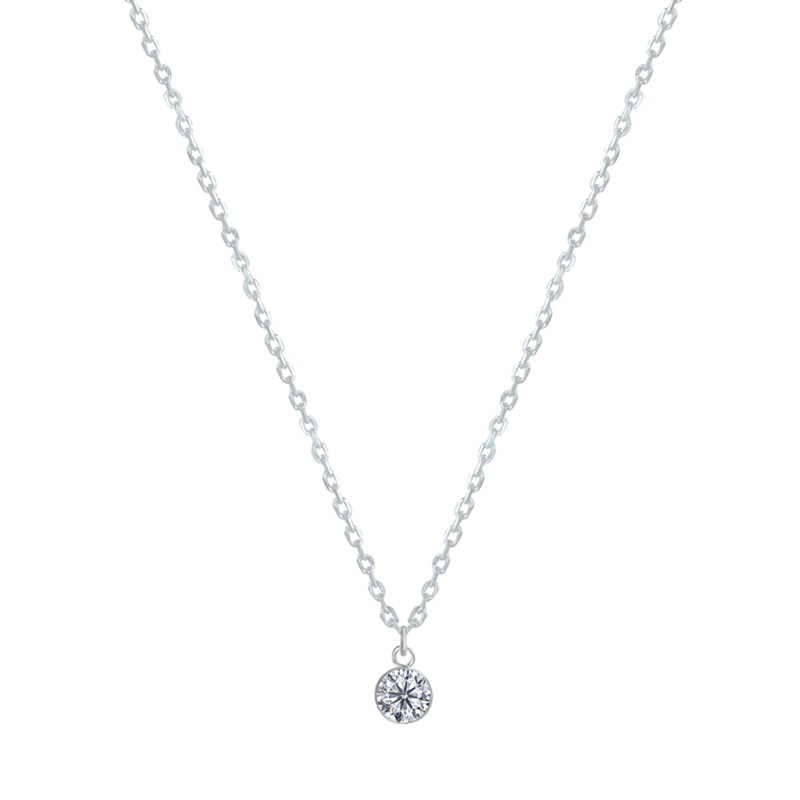 Collier Chaine Argent et Strass