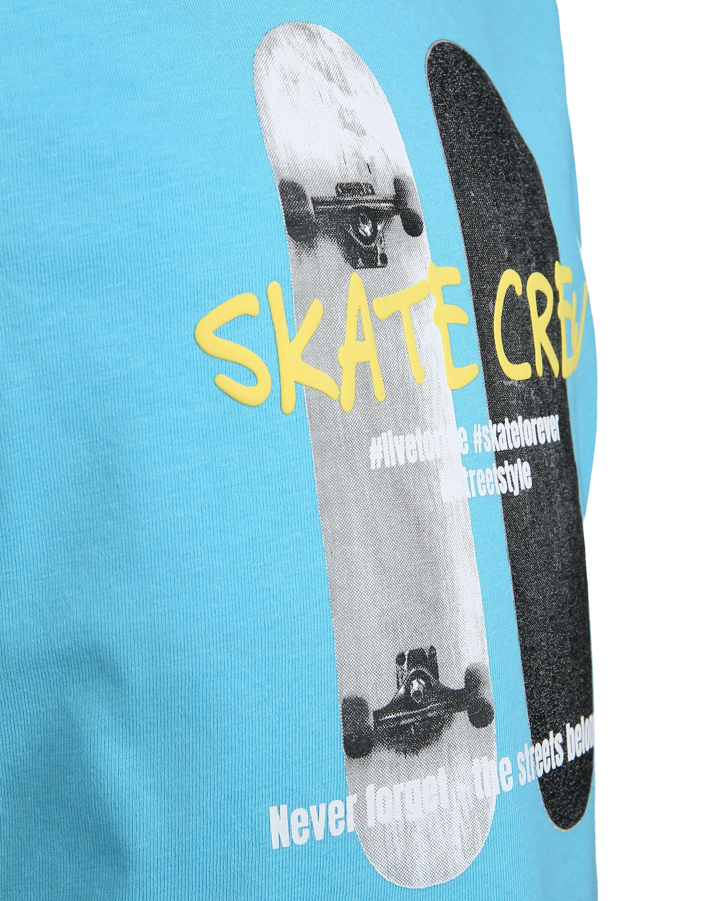 T-Shirt SKATE CREW in mittelblau