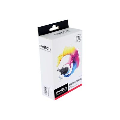 Cartouche compatible Canon PGI-520/CLI-521 - Pack de 5 - noir photo, noir, cyan, magenta, jaune - Switch