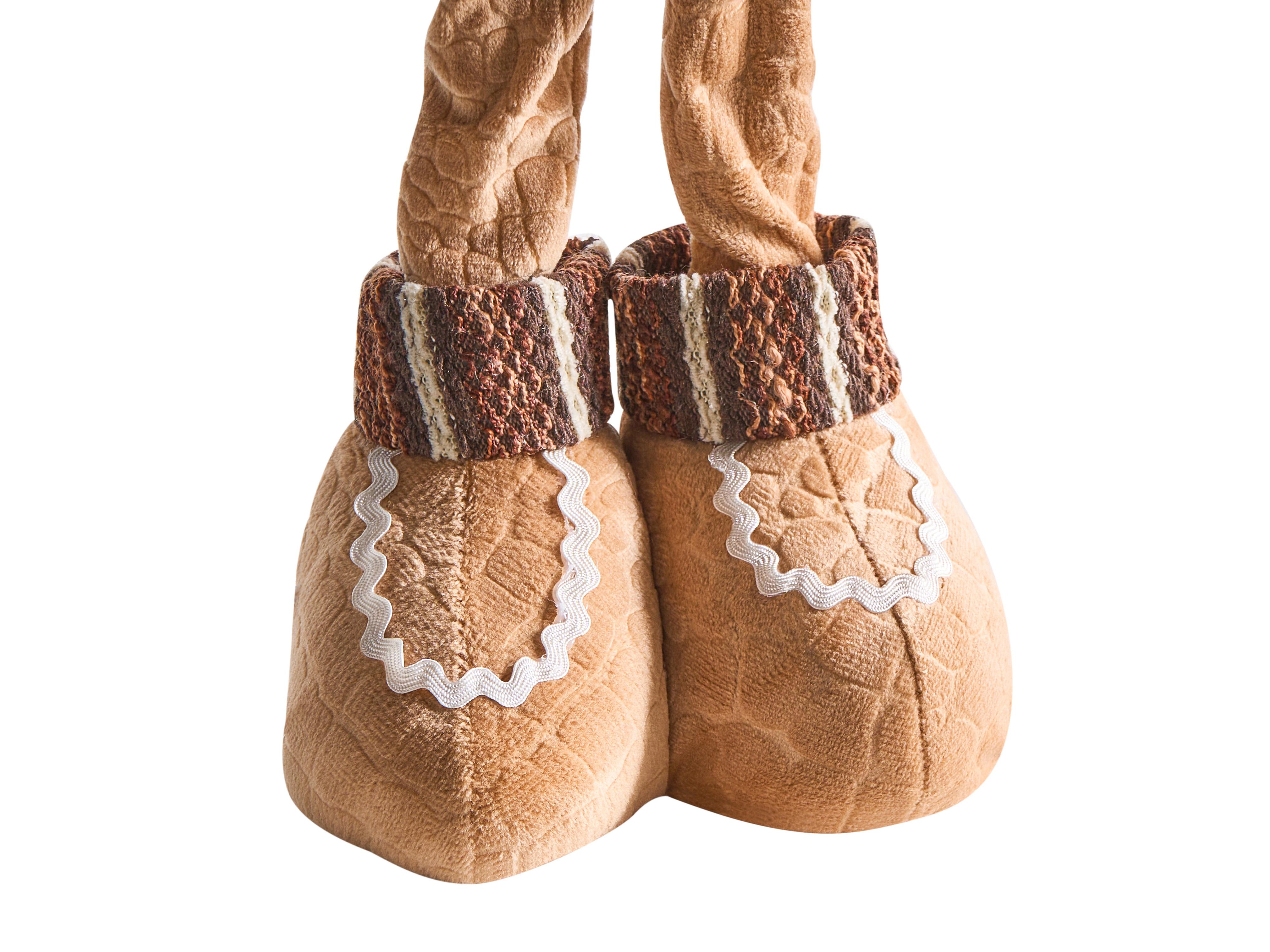 Set van 2 kerstdecoraties EIKEREN Peperkoekmannetje 55 cm Bruin